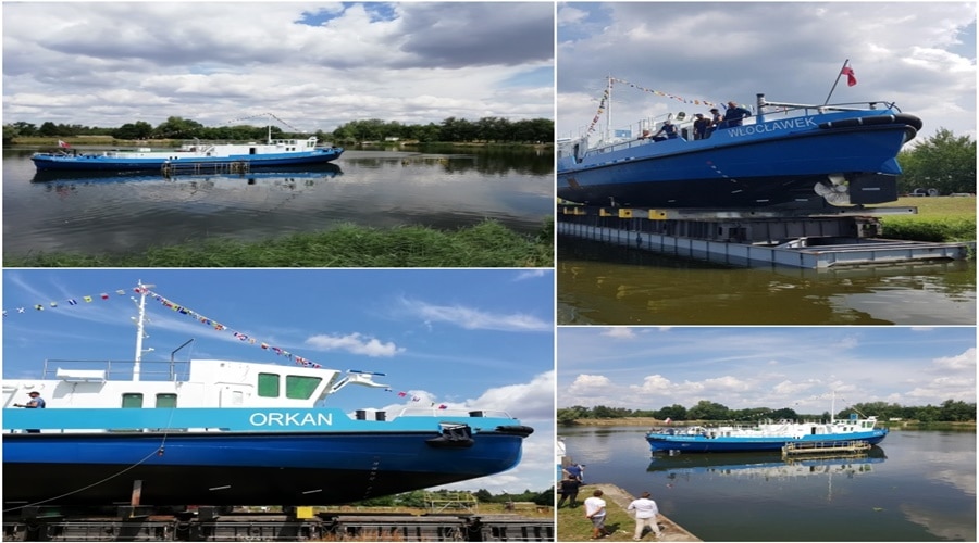 Lodołamacze Orkan i Sokół są już na wodzie