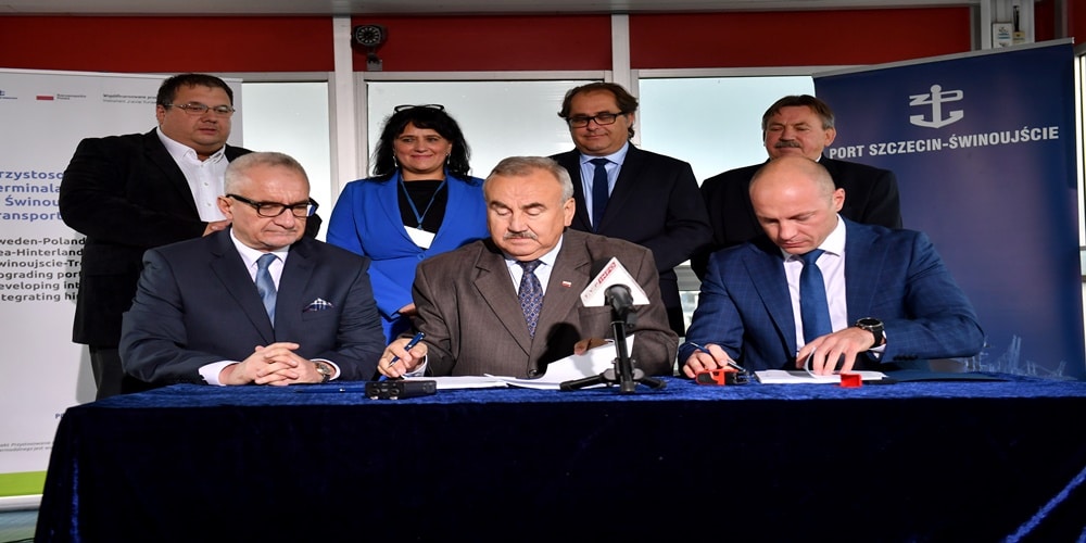 Podpisanie umowy na przystosowanie infrastruktury terminala promowego do obsługi transportu intermodalnego