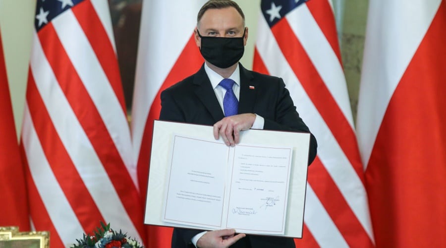Prezydent Duda ratyfikował polsko-amerykańską umowę o wzmocnionej współpracy obronnej