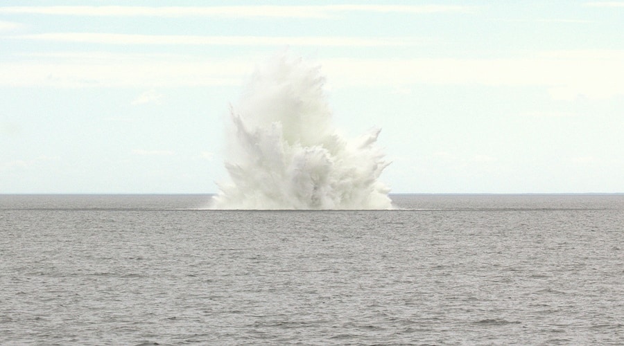 Zakończono usuwanie niewybuchów z toru wodnego w Szczecinie
