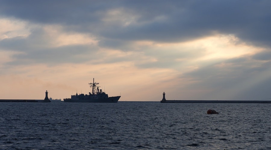 ORP Pułaski w ćwiczeniu ORCA