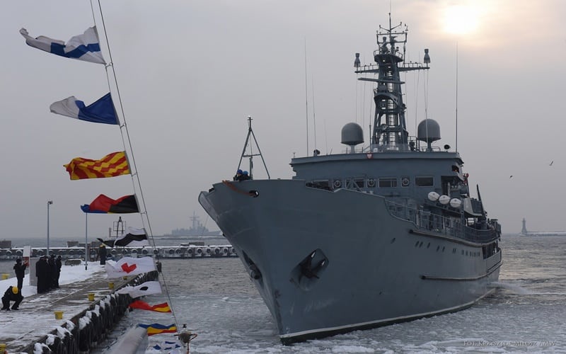 Zimowe szkolenie podchorążych AMW na okręcie ORP Wodnik / Portal Stoczniowy