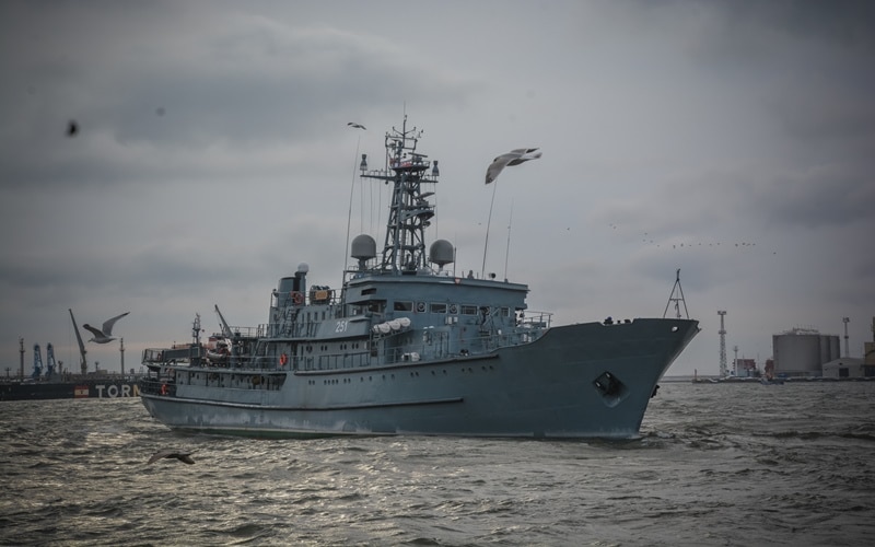 Zimowe praktyki na ORP Wodnik