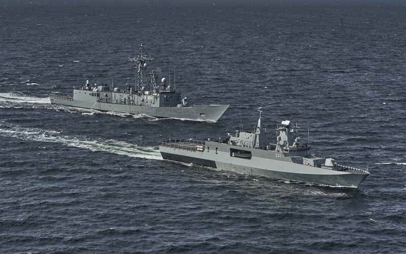 Ogień na morskim poligonie [FOTO]