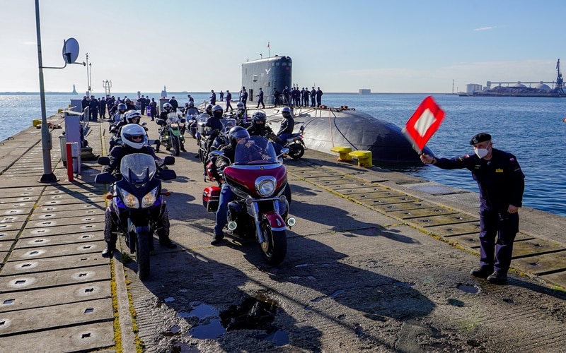 Rajd Motocyklowy Weteranów w marynarskich mundurach