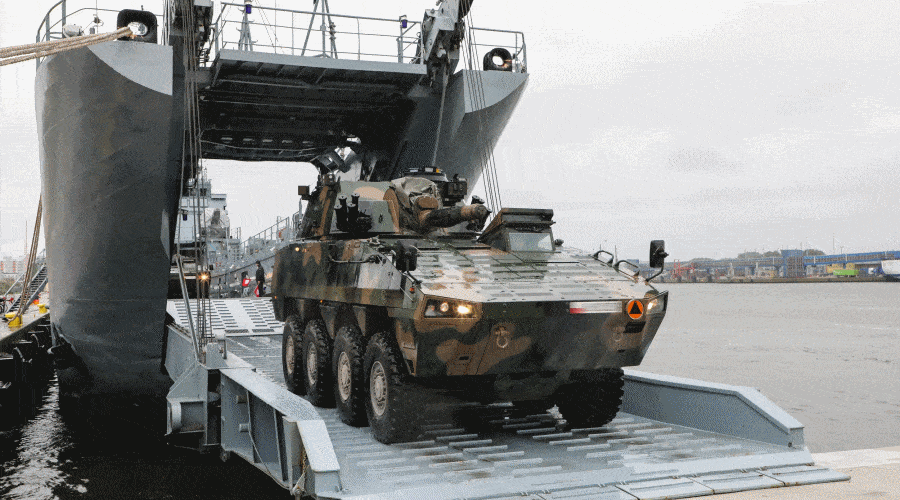 Współpraca 8. Flotylli Obrony Wybrzeża z połączonymi siłami 12. Brygady Zmechanizowanej i 1. Brygady Logistycznej