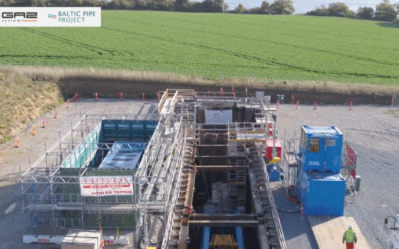 Gazociąg Baltic Pipe wciągnięty na duński brzeg