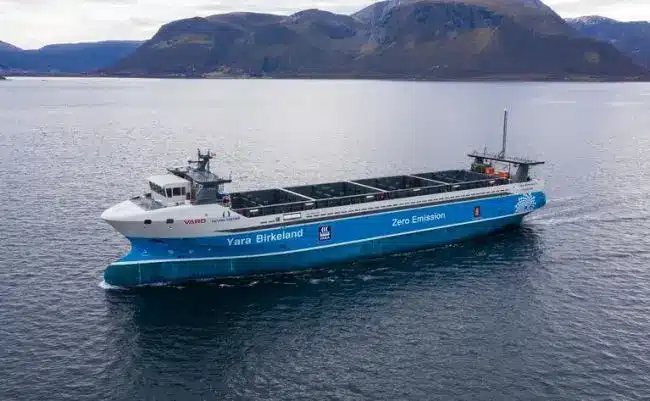 Zaprezentowano pierwszy na świecie elektryczny, autonomiczny statek handlowy