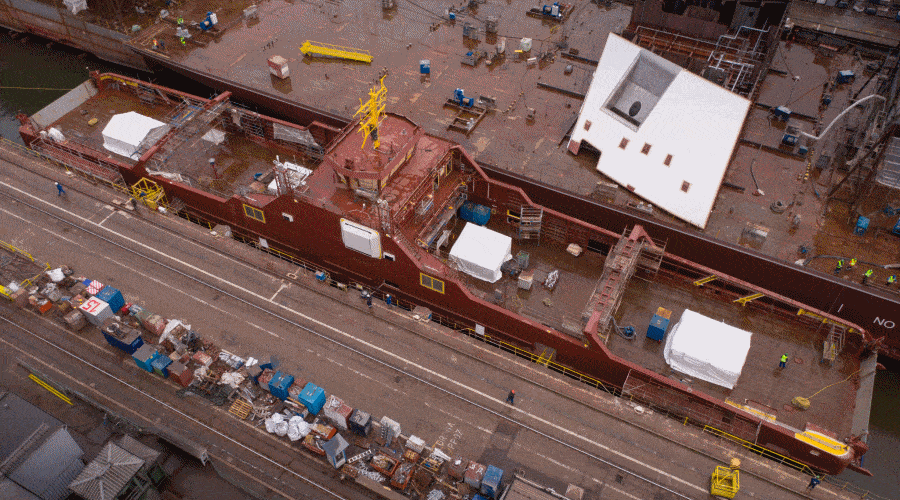 Kolejne wodowanie promu hybrydowego w stoczni CRIST / Portal Stoczniowy