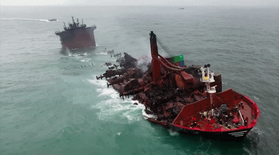 Wrak zatopionego statku z chemikaliami ma zostać usunięty