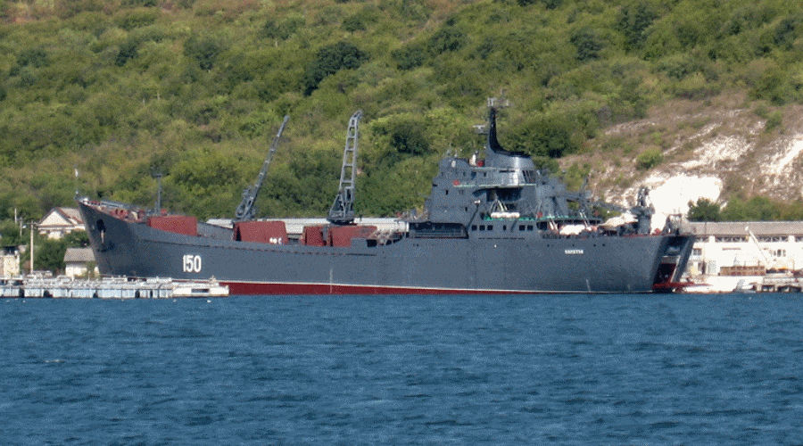 Zniszczono kolejny rosyjski okręt desantowy Saratow / Portal Stoczniowy