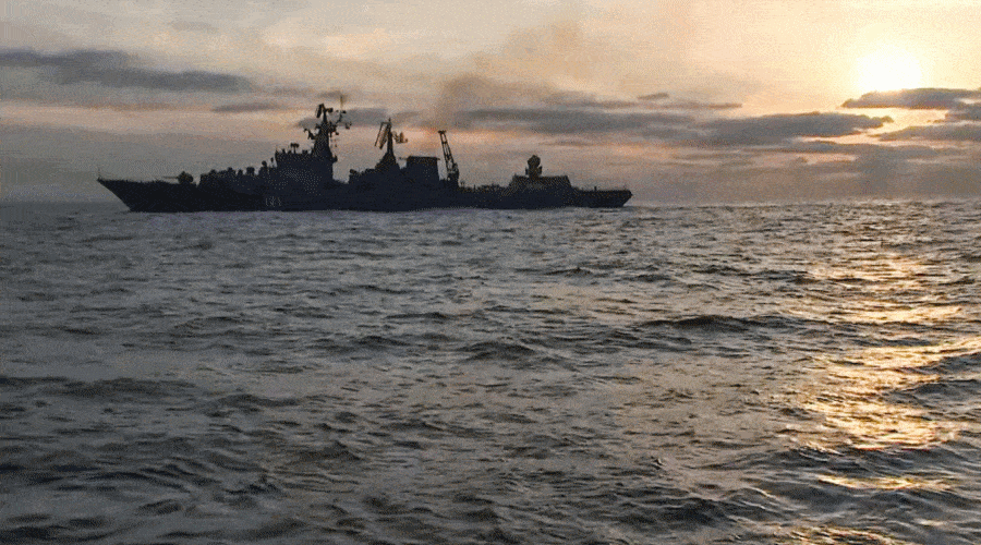 Pentagon: powodem zatonięcia krążownika Moskwa było uderzenie dwiema rakietami Neptun / Portal Stoczniowy