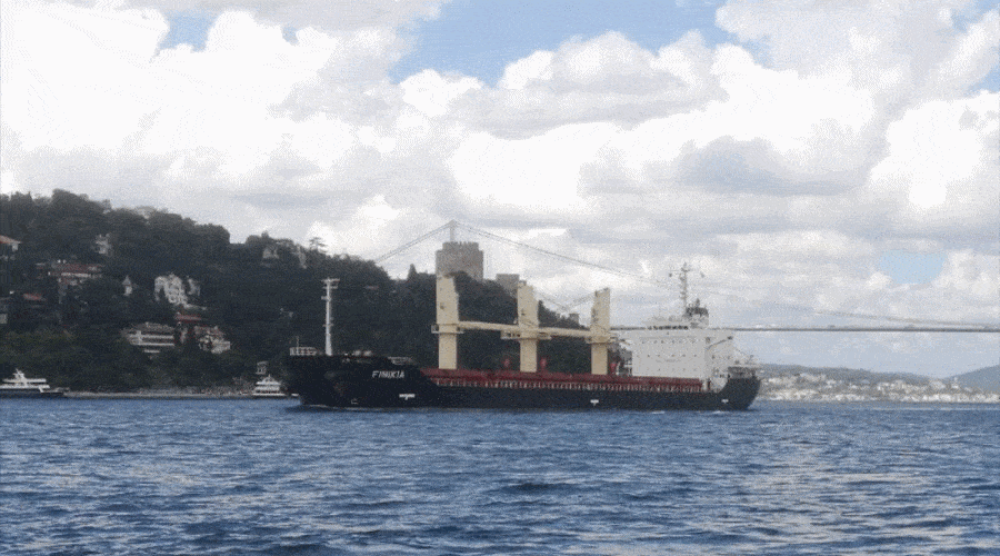 Rosja transportuje kradzione ukraińskie zboże przez Cieśninę Bosfor ￼