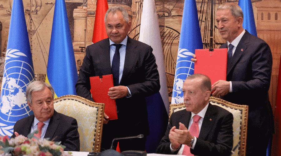 Ukraina podpisała porozumienie mające na celu wznowienie eksportu zboża z ukraińskich portów