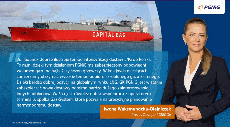 PGNiG odbiera rekordowe ładunki LNG