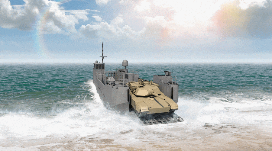 Stocznia Vigor zwodowała prototypową barkę desantową dla US Army ￼