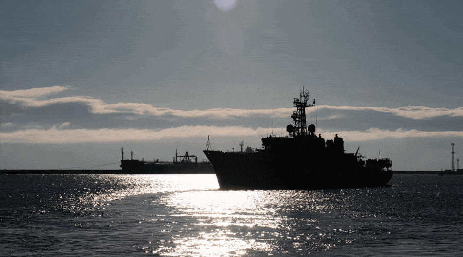 Zimowe praktyki podchorążych na ORP Wodnik / Portal Stoczniowy