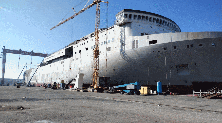 Postępy budowy promu dla Polferries / Portal Stoczniowy