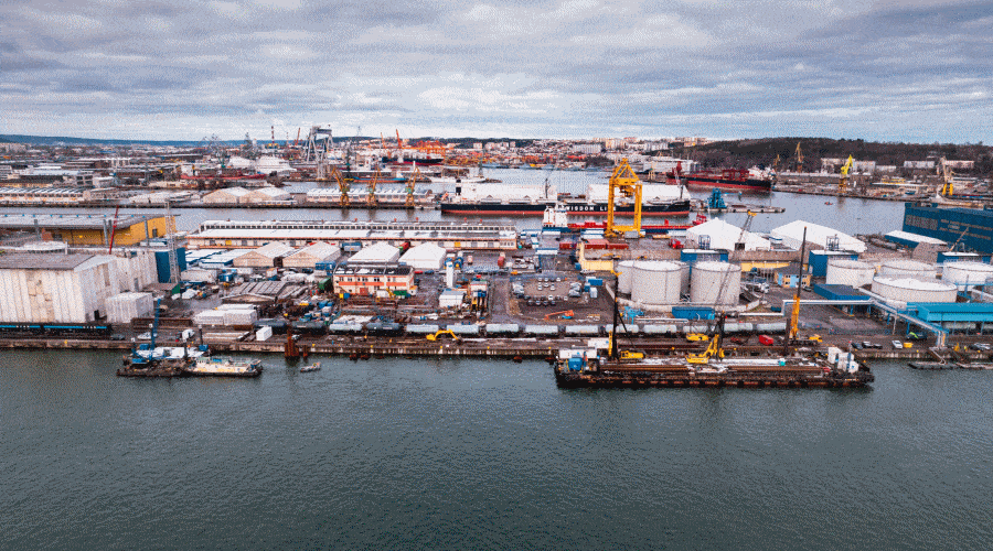 Postęp prac przy przebudowie Nabrzeża Indyjskiego