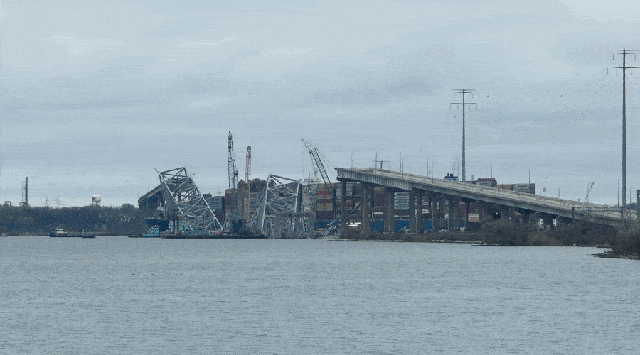 Baltimore: Próby uwolnienia kontenerowca Dali / Portal Stoczniowy