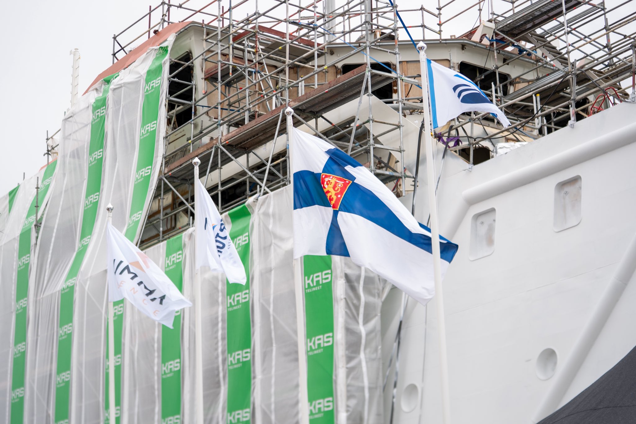 Zbudowany w Gdańsku patrolowiec Karhu już ochrzczony / Portal Stoczniowy