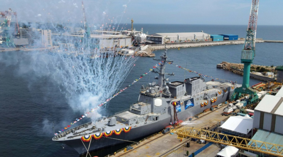 Drugi niszczyciel rakietowy KDX-III Batch II zwodowany w Ulsan / Portal Stoczniowego