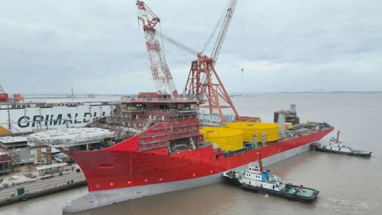 tatek do układania kabli Fleeming Jenkin (Jan De Nul) – widok pokładu z karuzelami kablowymi / Portal Stoczniowy