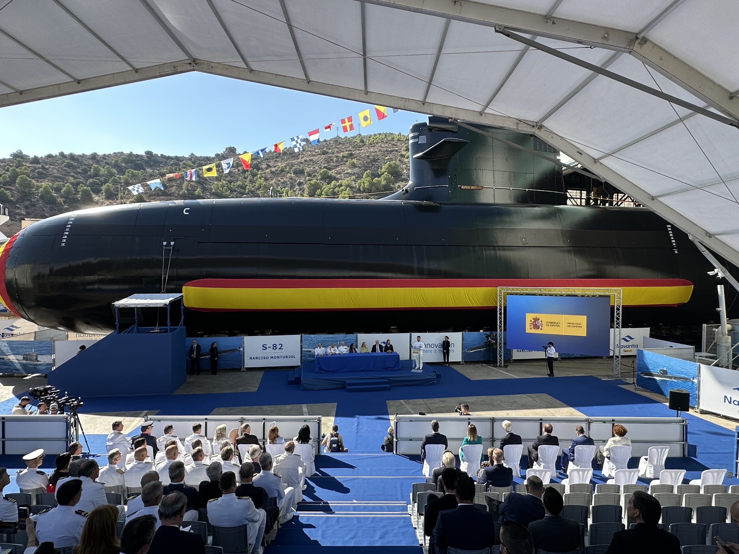 Chrzest drugiego okrętu podwodnego typu S-80 Narciso Monturiol w Cartagenie / Portal Stoczniowy